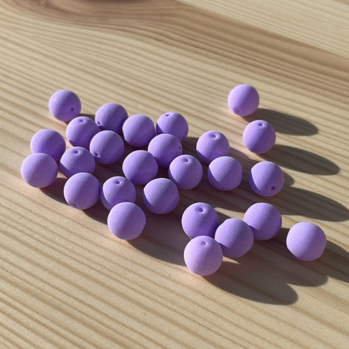 Korálky UV; 8 mm - pastelově levandulové