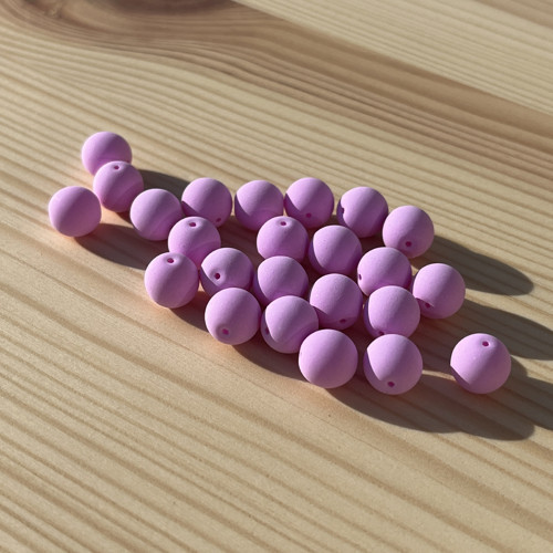 Korálky UV; 8 mm - pastelově šeříkové
