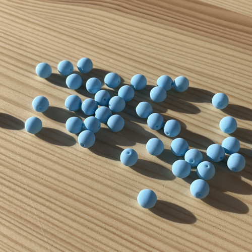 Korálky UV; 6 mm - pastelově modré