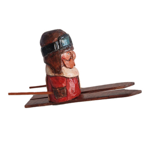 Vintage skřítek Lyžník