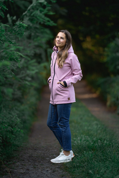 Softshellová bunda Lili světlá růžová