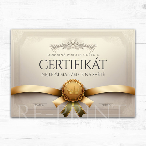 Certifikát nejlepší manželce ( PDF VERZE )