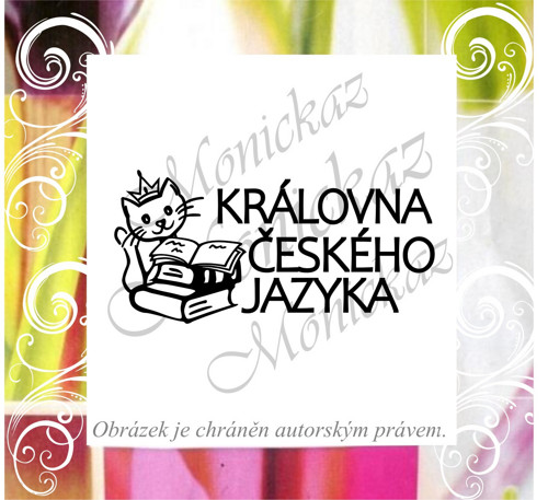 Královna českého jazyka kočka 612. Razítko.