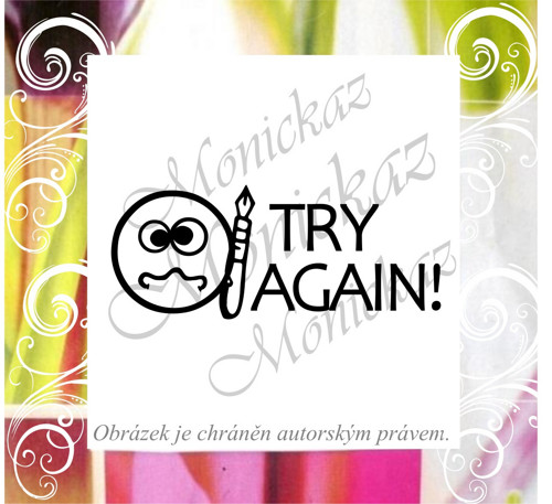 Razítko Try again AJ 646. Razítko. — foto 1