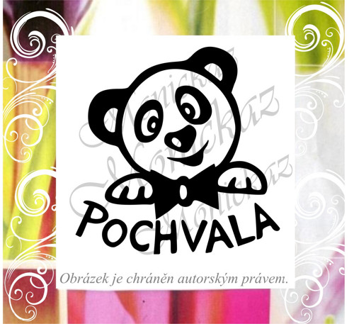 Pochvala panda 713. Razítko.