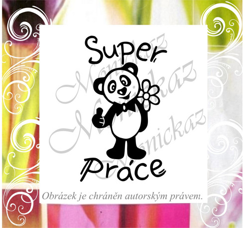Super práce panda 727. Razítko. — foto 1