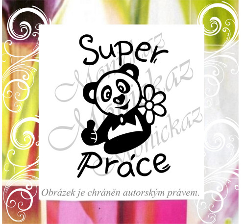 Super práce panda 728. Razítko.