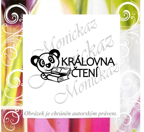 Královna čtení panda 733. Razítko.