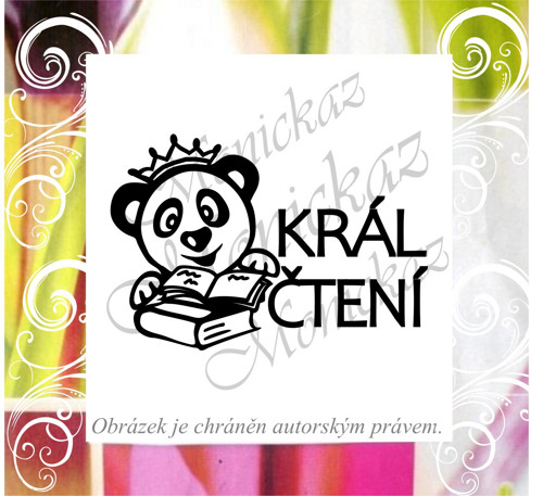Král čtení panda 734. Razítko. — foto 1