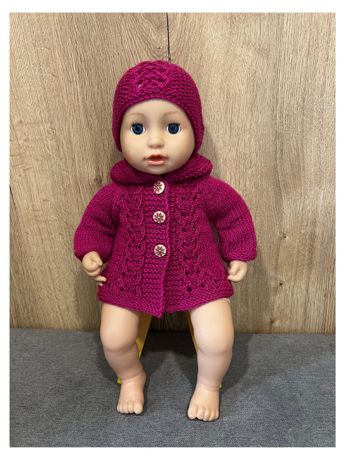 Set pre bábiku BABY ANNABELL 43 cm - cyklamenovy