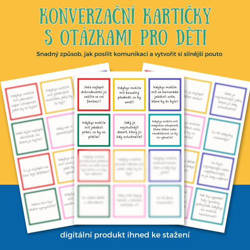 Konverzační kartičky s otázkami pro děti (PDF)