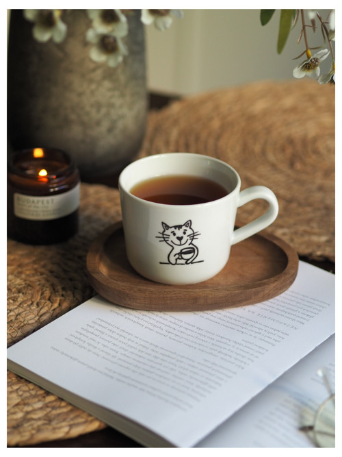 Malovaný hrníček KOČKA+KAFE