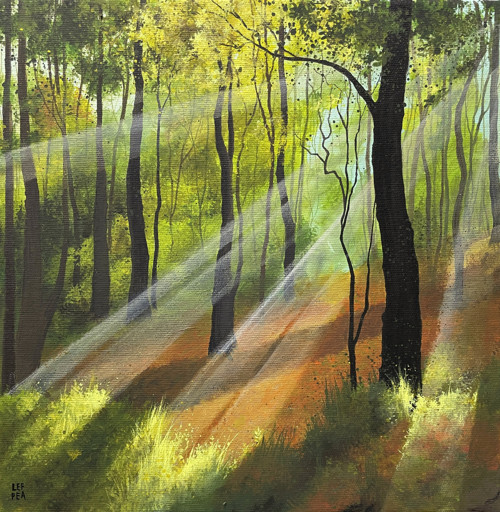 Lesní pěšina - 30x30cm — foto 1