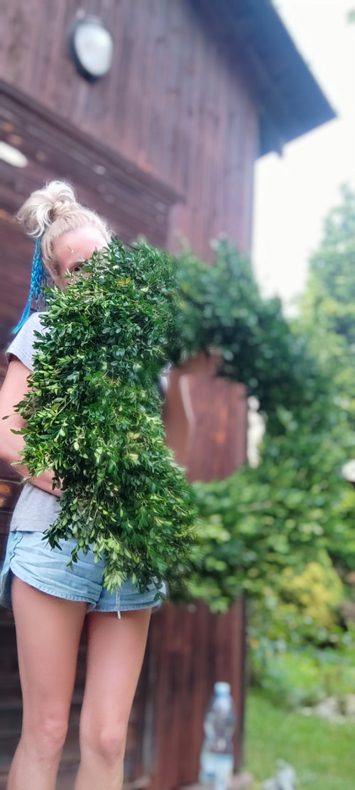 80 cm Buxusák věnec stále zelený