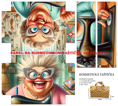 Panel na taštičku bavlna - skladem