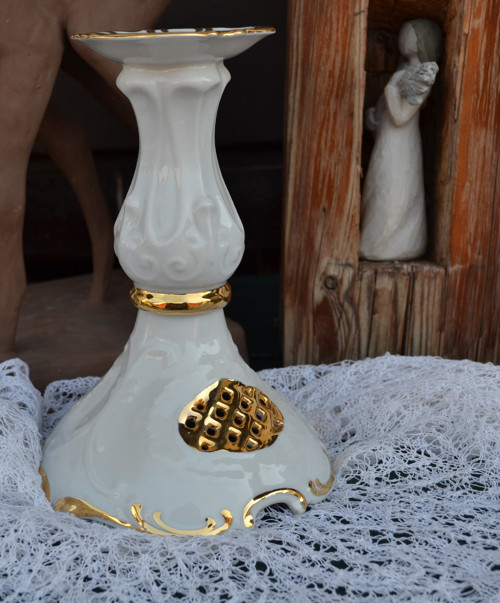Výprodej - porcelánový svícen Pirkenhammer