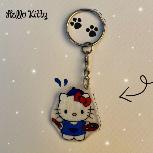 Hello Kitty malířka- klíčenka