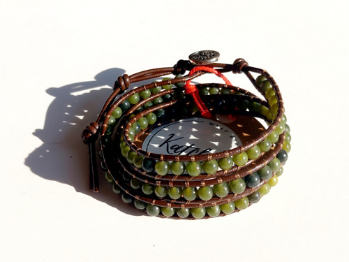 Wrap náramek - Jadeit kanadský — foto 1