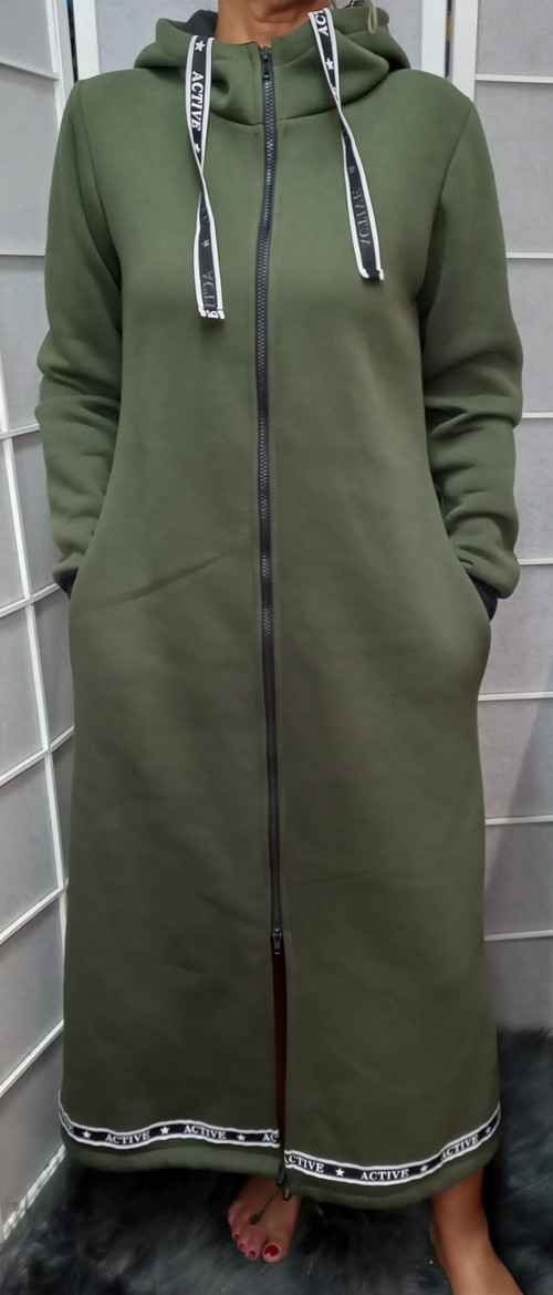 KABÁT Khaki ACTIVE-dlouhý