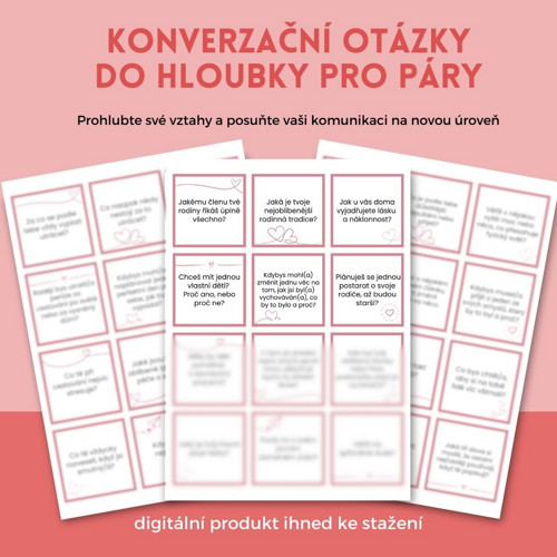 Konverzační otázky do hloubky pro páry (PDF)