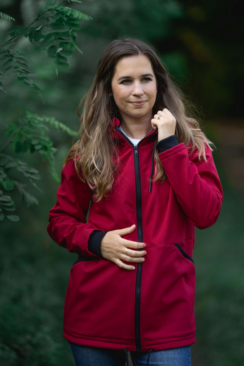 Softshellová bunda Lili tmavě červená