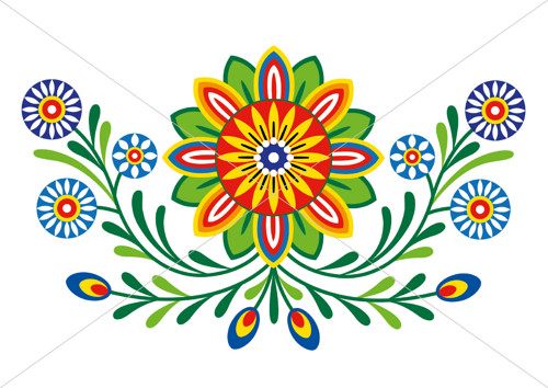 Folklorní ornamenty Slovensko (JPG + PNG)