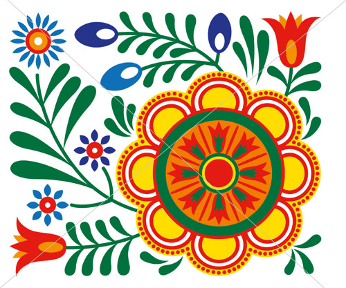 Folklorní ornamenty Slovensko (JPG + PNG)