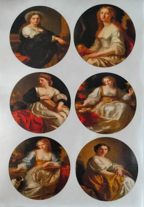 Originální rýžový papír na decoupage-Staré obrazy