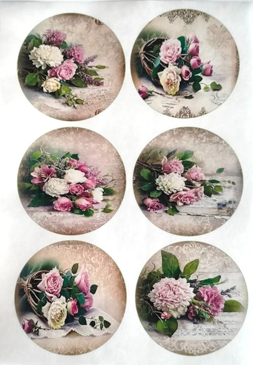 Originální rýžový papír na decoupage - KYTICE