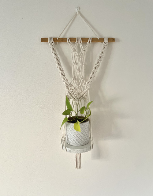 Macramé boho závěs na květináč II. — foto 1