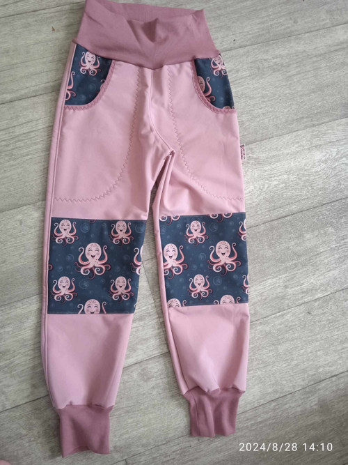 Softshellové kalhoty vel 116 chobotnice