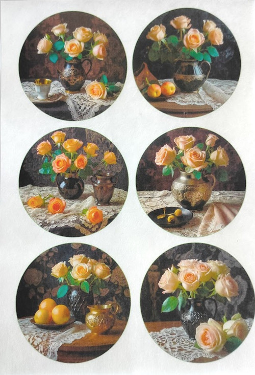 Originální rýžový papír na decoupage - RŮŽE