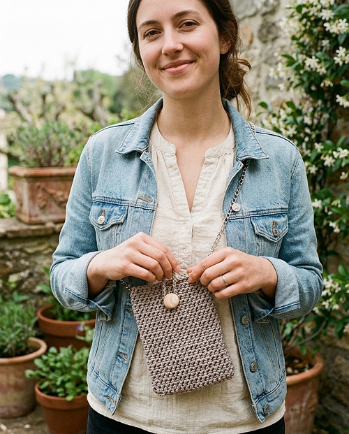 Kabelka crossbody béžová