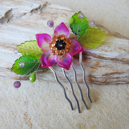 Květinová jehlice Fuchsiová H034