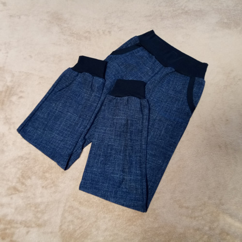 Tepláky vel 134 - Jeans — foto 1