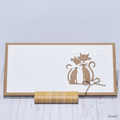 Darovací obálka / přání - Cat wedding