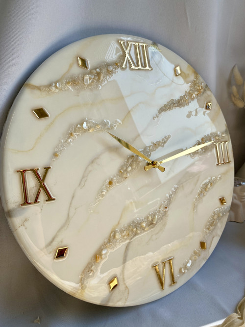 Hodiny z epoxidové pryskyřice 40 Cm