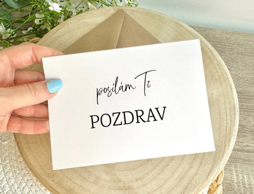 Otevírací přání s ultrazvukem "Posílám Ti pozdrav"