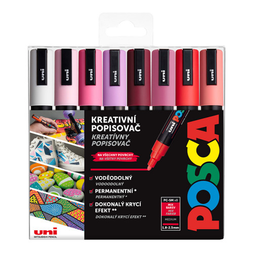 Sada akrylových popisovačů (fixů) Posca - 8 ks