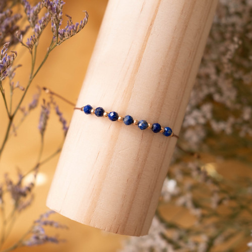 Lapis lazuli fazetovaný - náramek 7k.