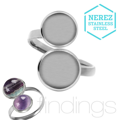 Prstýnek OCEL / Lůžka 10mm + 12mm / 1 kus