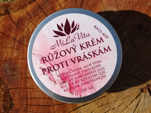Přírodní Růžový krém proti vráskám ANTI-AGE