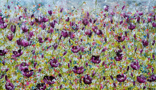 Louka v květu.....70x120cm