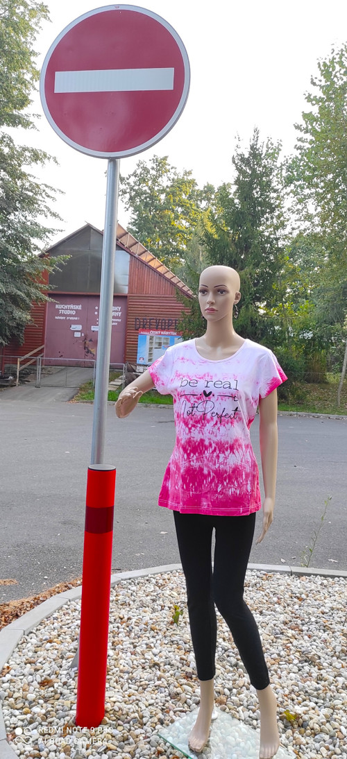 Dámské tričko "Be Real Not Perfect" vel. L