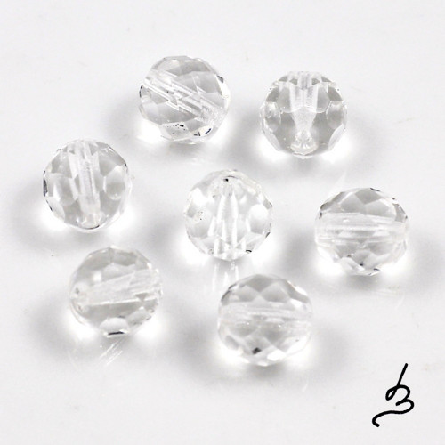 Broušené čiré 8 mm - 15 ks