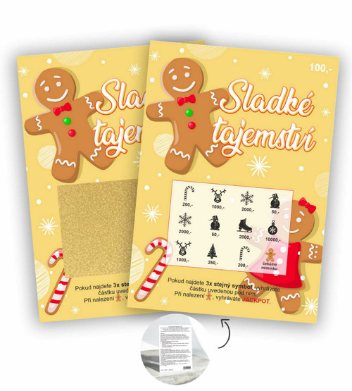 Stírací los oznámení těhotenství Sladké tajemství