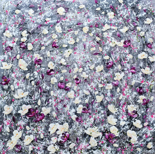 Květinová záplava.....100x100cm