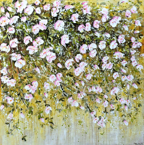 Růžové květy......90x90cm