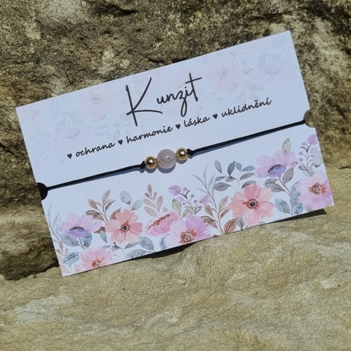 Náramek KUNZIT posuvný 6mm GOLD