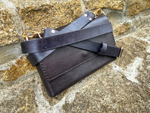 JORDANA Kožená elegantní kabelka ručně šitá